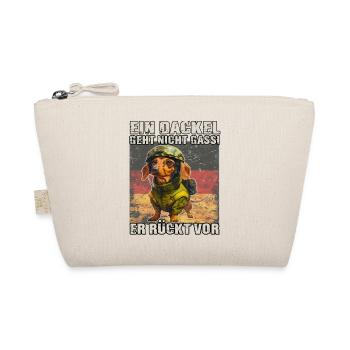 Geschenk für Dackel Fans und Hundebesitzer Teckel - Bio-Täschchen - Natur - Vorne