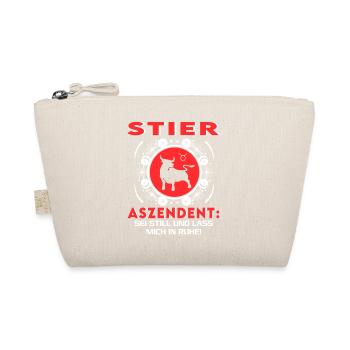 Sternzeichen Stier Aszendent Birthday Sprüche - Bio-Täschchen - Natur - Vorne
