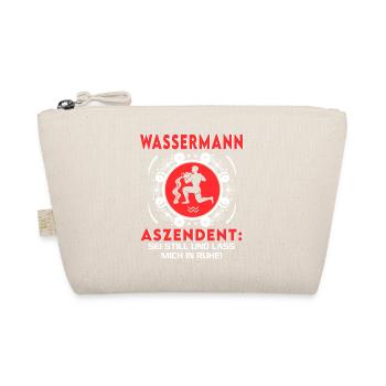 Sternzeichen Wassermann Aszendent Birthday Sprüche - Bio-Täschchen - Natur - Vorne