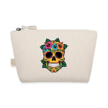 Halloween Sugar Skull - Bio-Täschchen - Natur - Vorne