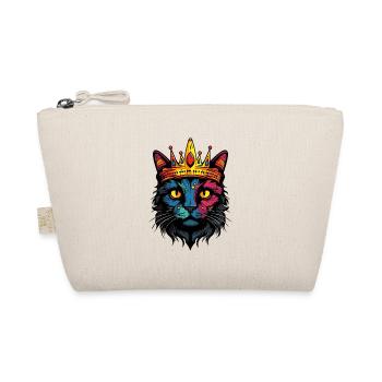 Katzenkönig in Regenbogenfarben - Bio-Täschchen - Natur - Vorne