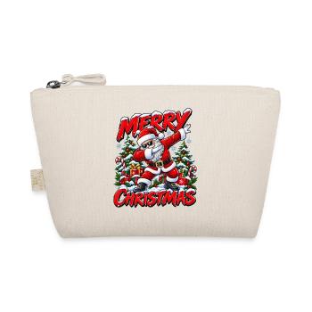 Weihnachtsmann Nikolaus Santa Claus Dabbing  - Bio-Täschchen - Natur - Vorne