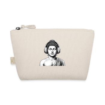 Zen-Buddha mit Kopfhörern – Yoga-Musik-Meditation - Bio-Täschchen - Natur - Vorne