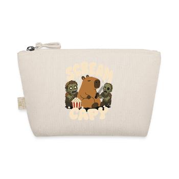 Capybara mit Zombies – Scream Capy - Bio-Täschchen - Natur - Vorne