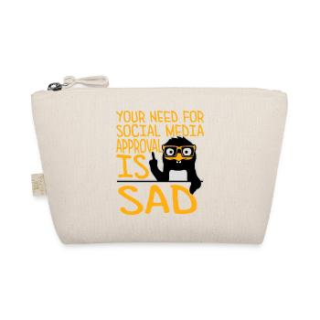 Need for social media approval is sad Pinguin Nerd - Bio-Täschchen - Natur - Vorne
