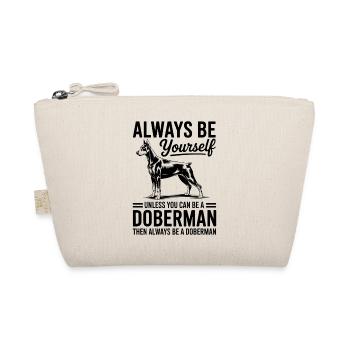 Dobermann Spruch Hunde Lustiges Dobermann Geschenk - Bio-Täschchen - Natur - Vorne