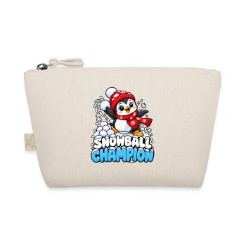 Schneeball-Champion Pinguin - Bio-Täschchen - Natur - Vorne