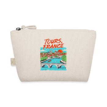 Vintage Style Tours France River Skyline - Bio-Täschchen - Natur - Vorne