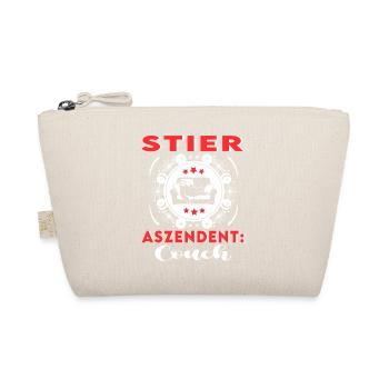 Sternzeichen Stier Aszendent Couch Happy Birthday - Bio-Täschchen - Natur - Vorne
