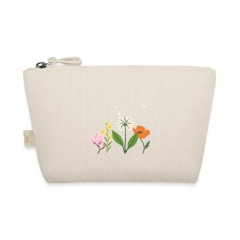 Magnolie Blumen Mohn Leinkraut - Bio-Täschchen - Natur - Vorne