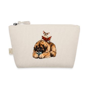 Leonberger & Devon Rex beim Lesen – Bücherfans - Bio-Täschchen - Natur - Vorne