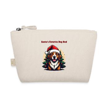 Santa's Favorite Dog Dad Funny Christmas Dog Lover - Bio-Täschchen - Natur - Vorne