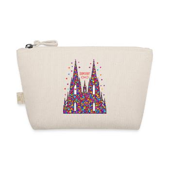 Kölner Dom mit Konfetti Karneval Fasching Köln - Bio-Täschchen - Natur - Vorne
