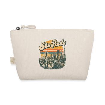 Sao Paulo Retro Skyline  - Bio-Täschchen - Natur - Vorne