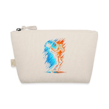 Saxophonist Saxofon Herren Kinder Saxophon Jungen - Bio-Täschchen - Natur - Vorne