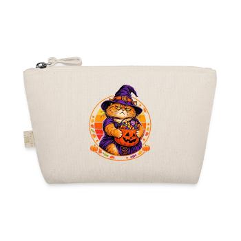 Halloween Katze Hexenkostüm Retro Sonne Cat Mom - Bio-Täschchen - Natur - Vorne