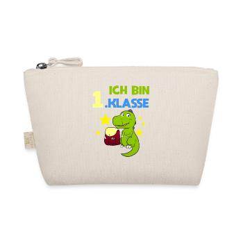Ich Bin 1.Klasse Dino Erste Klasse 1. Schultag - Bio-Täschchen - Natur - Vorne