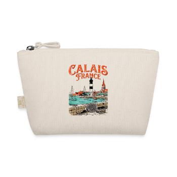 Vintage Calais France Seaside Lighthouse Landscape - Bio-Täschchen - Natur - Vorne