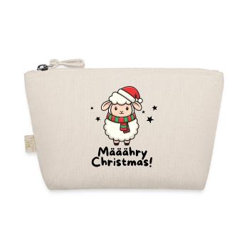 Määähry Christmas – Süßes Weihnachtsschaf - Bio-Täschchen - Natur - Vorne