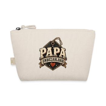 Vatertag Papa - Unbezahlbar Preisschild Retro - Bio-Täschchen - Natur - Vorne