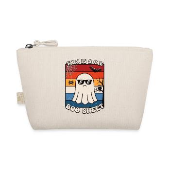 Lustiger Geist mit cooler Sonnenbrille Halloween  - Bio-Täschchen - Natur - Vorne