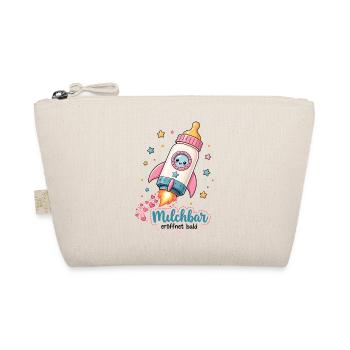Milchbar Baby Fläschchen Lustiges Baby Motiv - Bio-Täschchen - Natur - Vorne