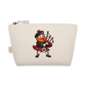 Schotte mit Dudelsack Kawaii Style – Kilt - Bio-Täschchen - Natur - Vorne