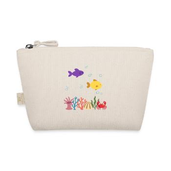 Fisch Unterwasser Kinder Meer Design Tierliebhaber - Bio-Täschchen - Natur - Vorne