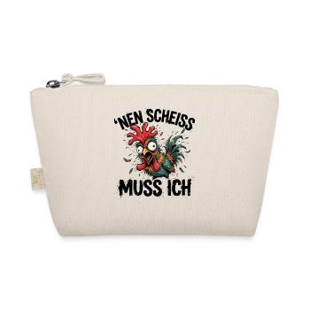 Nen Scheiss Muss Ich Verrücktes Huhn - Bio-Täschchen - Natur - Vorne