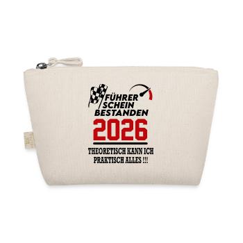 Führerschein bestanden 2026 Sprüche Fahrschule - Bio-Täschchen - Natur - Vorne