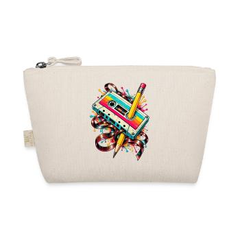 Retro Kassetten-Kunststift-Splash - Bio-Täschchen - Natur - Vorne