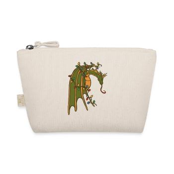 Drache mit Weihnachtslichtern - Bio-Täschchen - Natur - Vorne
