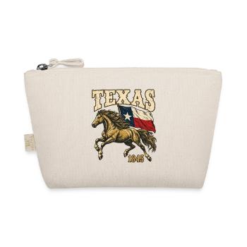 Texan Heritage Pferd mit Flagge 1845 - Bio-Täschchen - Natur - Vorne