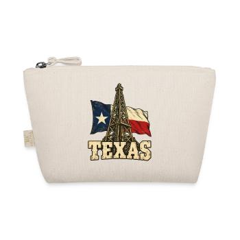 Texas Fahne und Bohrturm - Bio-Täschchen - Natur - Vorne