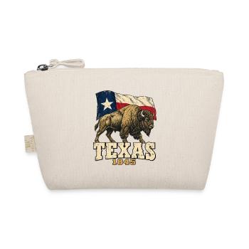 Texas Bison 1845 Flag Vintage - Bio-Täschchen - Natur - Vorne