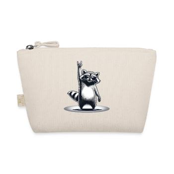 Retro Raccoon Rock-Musik Geschenk Männer Kinder Frauen - Bio-Täschchen - Natur - Vorne