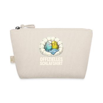 Papageienkuschel Schlafshirt - Bio-Täschchen - Natur - Vorne