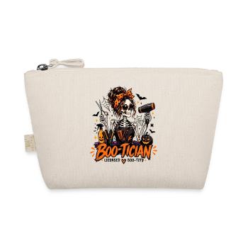 Boo-Tician Halloween-Friseurin Skelettfriseur - Bio-Täschchen - Natur - Vorne