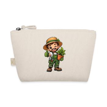 Gärtner Kawaii Style – Süßes Gartenmotiv - Bio-Täschchen - Natur - Vorne