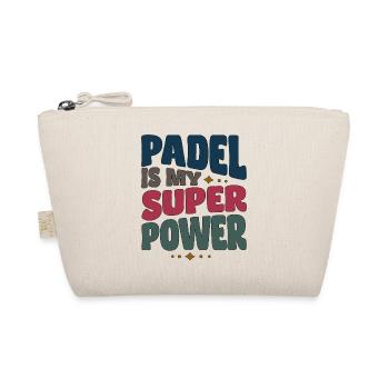 Padel Spielerin Spieler Padel is my Superpower - Bio-Täschchen - Natur - Vorne