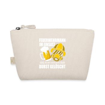 Feuerwehrmann im Einsatz Durst gelöscht Bier - Bio-Täschchen - Natur - Vorne