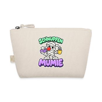 Schnupfen Mumie - Halloween mit Erkältung - Bio-Täschchen - Natur - Vorne