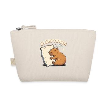 Sleepybara Capybara Umarmt Kissen Schlafmütze - Bio-Täschchen - Natur - Vorne