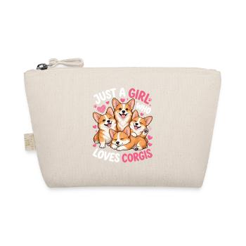 Just a Girl Who Loves Corgis – lustige Corgi-Liebhaberin - Bio-Täschchen - Natur - Vorne
