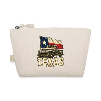 Texas Retro-Truck Flagge 1845 - Bio-Täschchen - Natur - Vorne
