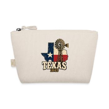 Texas Vintage Flagge Windrad 1845 - Bio-Täschchen - Natur - Vorne