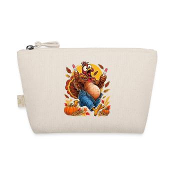 Thanksgiving Truthahn schwanger lustig werdende - Bio-Täschchen - Natur - Vorne