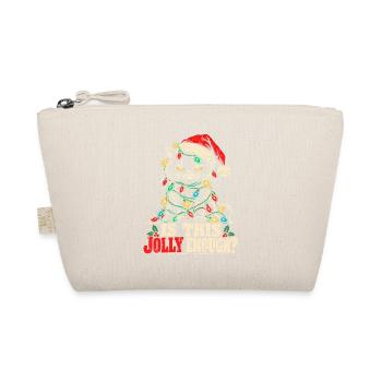 Jolly Cat mit Lichterkette - Bio-Täschchen - Natur - Vorne
