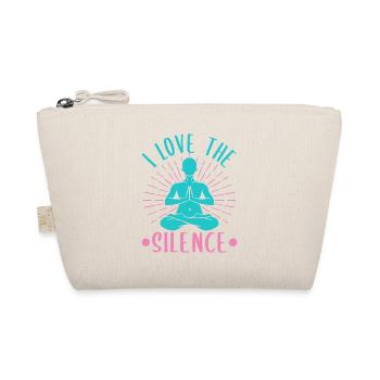 Yoga I Love The Silence Funny Yoga - Bio-Täschchen - Natur - Vorne