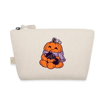 Kuschelpumpkin Katze im Herbst - Bio-Täschchen - Natur - Vorne
